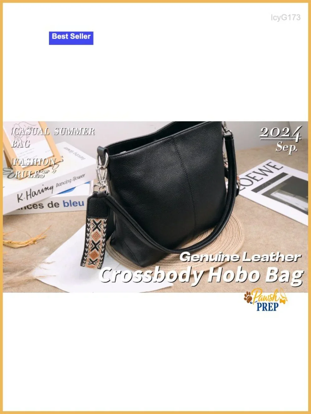 Genuine Leather Hobo Bag Women Crossbody Shoulder Purse with 2 Straps